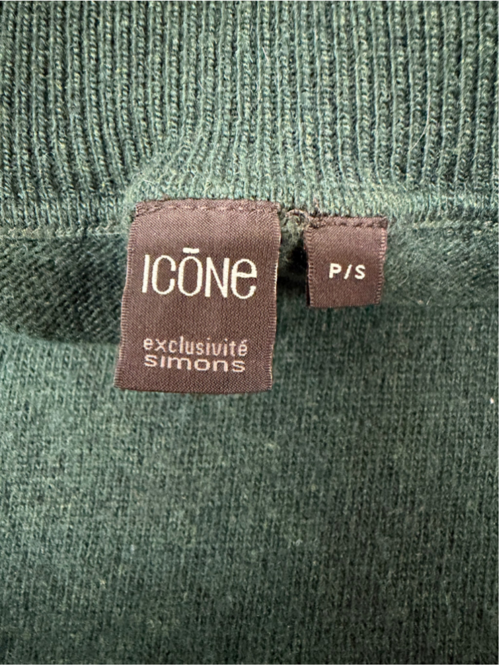 Women's Icône Green Midi Turtleneck Sweater Dress Size S. 2064 - Picture 6 of 7
